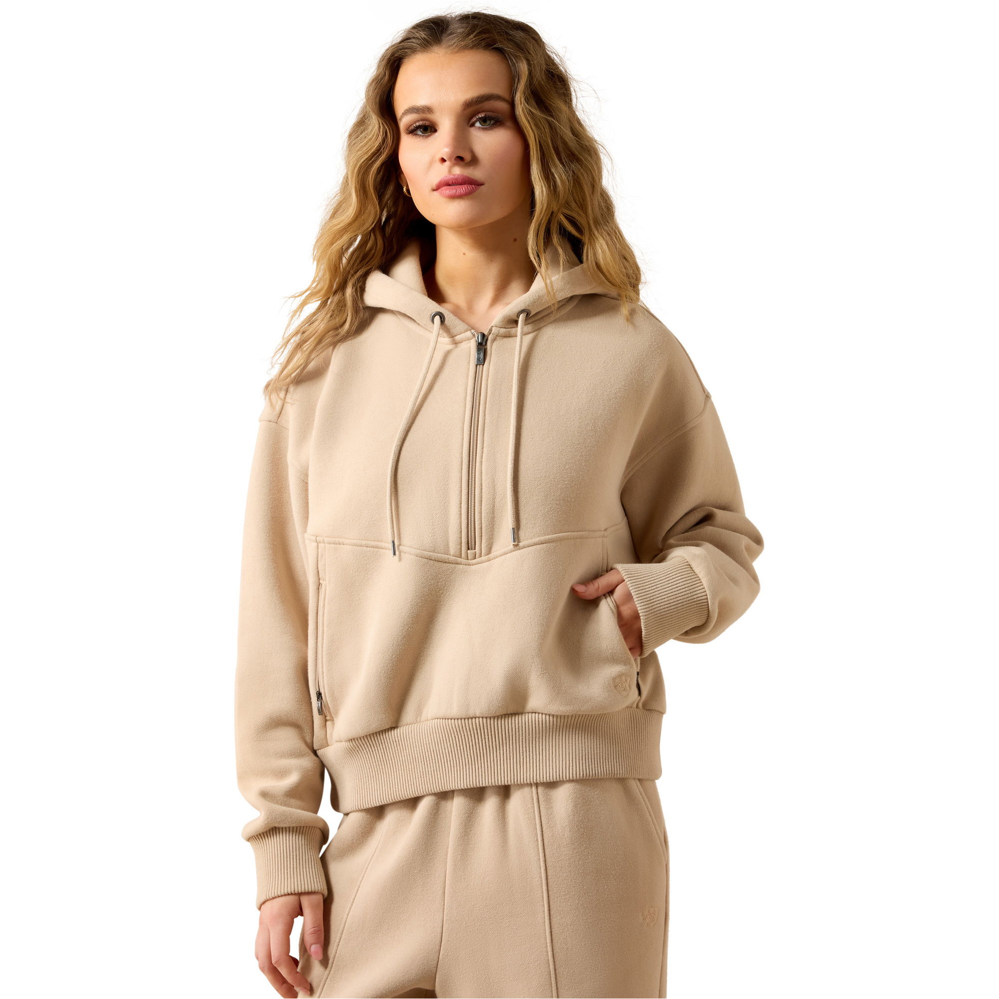 2026 Ariat Womens Compass 1/2 Zip Sweatshirt 10079278 - Moonstone